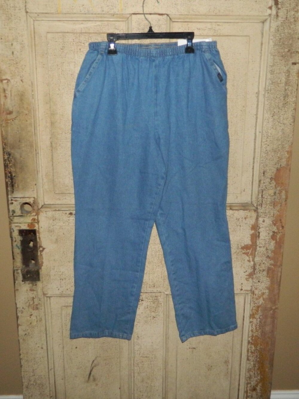 Vintage Chic Denim Pull On Jeans Sz 14P Misses (GG-34)
